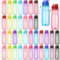 50 Pack 17oz Plastic Water Bottles with Leak-Proof Flip Caps for Travel & Outdoor Use