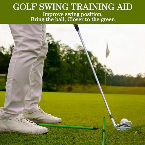 Golf Alignment Sticks Set - 2 Pack 48 Inch Swing & Putting Aid with Green Variation