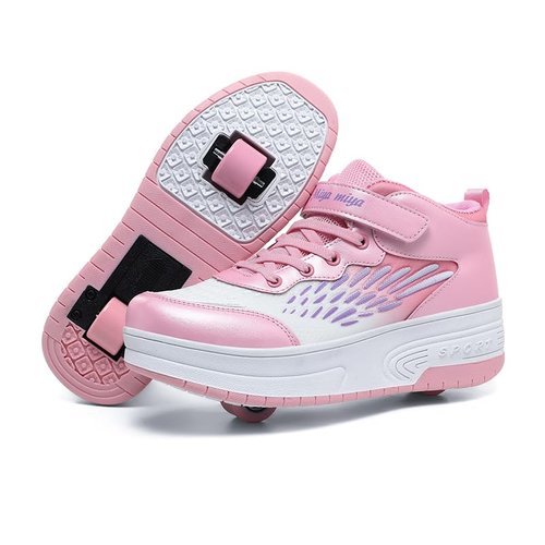 Rolling Skate Shoes for Boys Girls Roller Sneaker with Wheels Fashion Footwear Skate Wheeled Shoe for Kids Christmas Birthday Children Show Gift
