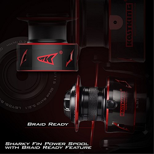 KastKing Sharky Baitfeeder III Spinning Reel 6000, 5.5:1 Gear Ratio, Saltwater & Freshwater