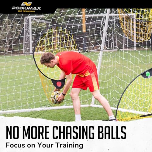 PodiuMax 5-a-side Soccer Goal Target Net with Highlighted Scoring Zones, Weatherproof 12x6ft