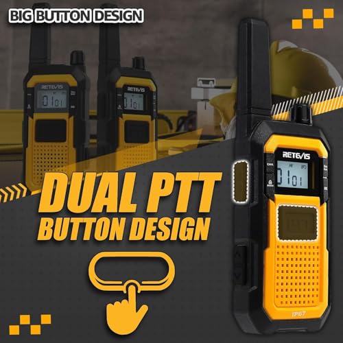Retevis RB48 Waterproof Walkie Talkies with G-Type Earpiece for Adults