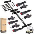 10L0L 42-Inch Retractable 2-Point Golf Cart Seat Belts Kit for EZGO, Yamaha, Club Car