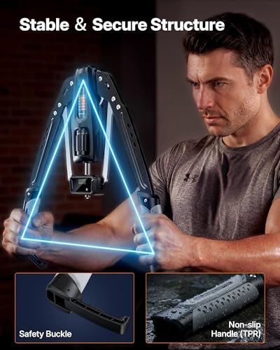 Merach Twister Arm Trainer Grey ProMax Upgraded with LED Hydraulic Forearm Strengthener