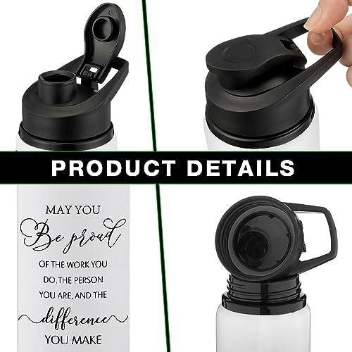 Multicolor 20 oz Aluminum Water Bottles Bulk Set - Thank You Gift, Reusable
