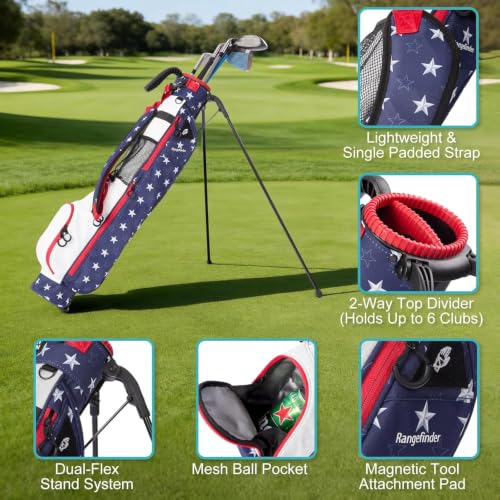 Lightweight Golf Stand Bag with Strap for 5-6 Clubs | Easy Carry Par 3 & Driving Range