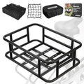 RAYMACE Rear Bike Basket with Cargo Net & Liner - 18.2x13x6 Inches