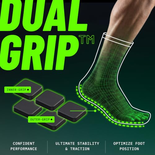 LUX Sports DualGrip Soccer Grip Socks - Small White Pack of 1