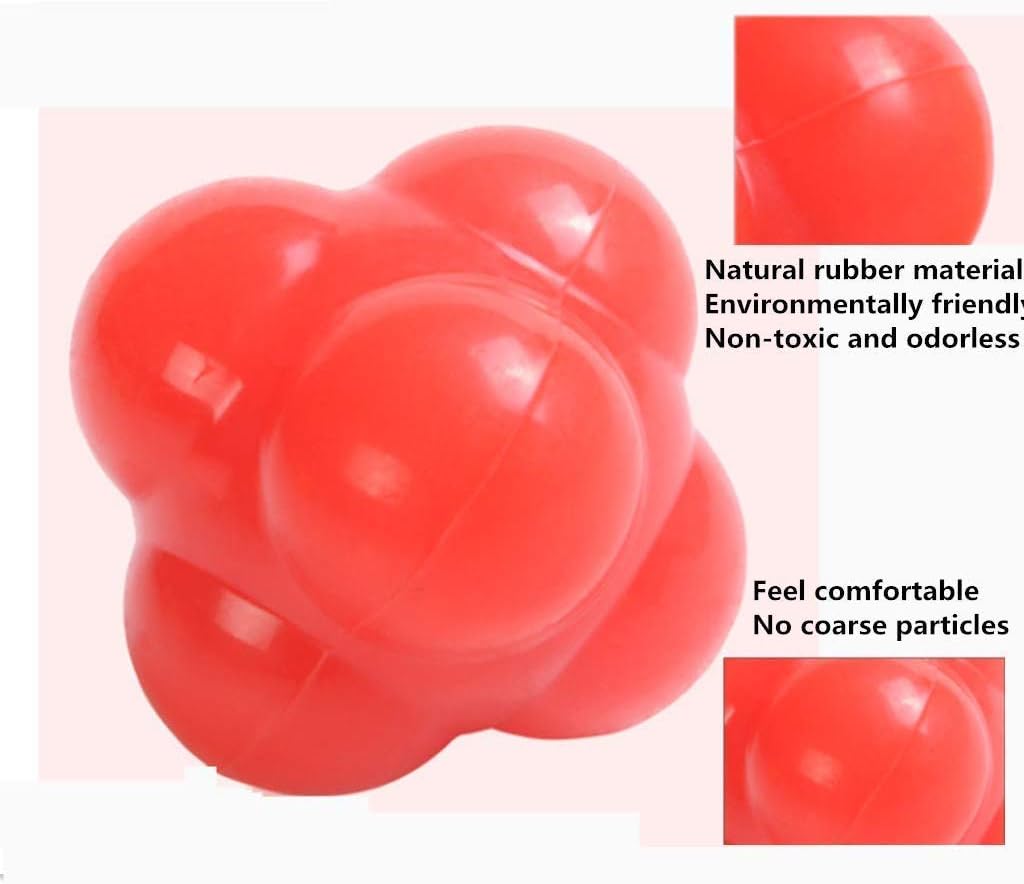 Reaction Ball - 6-Sided Agility Training Ball for Enhanced Hand-Eye Coordination | Perfect for Baseball, Soccer, Lacrosse, Basketball, Softball