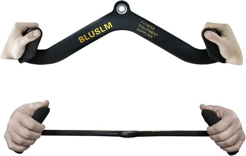 BLUSLM LAT Pull Down Bar - Versatile Cable Machine Attachment for Back & Tricep Training
