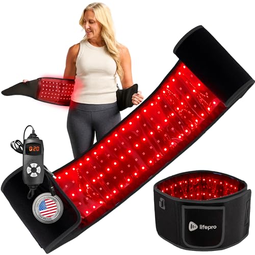 Lifepro Allevared Red Light Therapy Belt Black - 105 LEDs, Body Wrap, Home Use