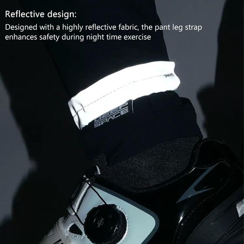 WAYUTO 2PCS Magnetic Bicycle Pant Strap Adjustable Elastic Fastening Leg Belt Multi-functional Safety Ankle Band with Visibility Reflective Design for Riding Outdoors Sports Orange