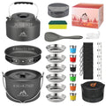 43-Piece Camping Cookware Set for 6 with Pots, Pans, Utensils & Cups