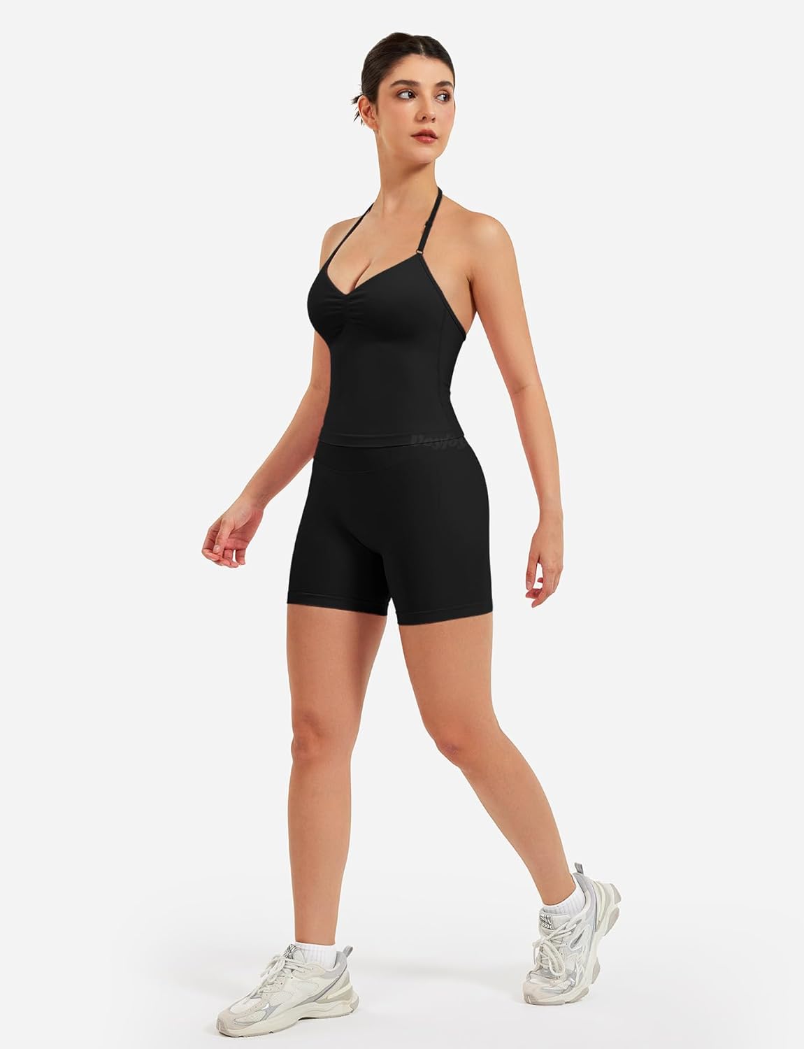 VOYJOY Workout Tank Top - Longline Strappy Design for Women | Impact Gym Sports Bra Camisole