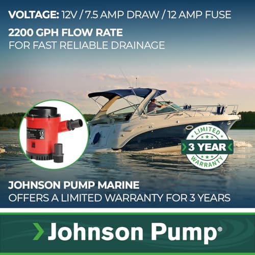 2200 GPH Bilge Pump for Boats and Marine Equipment