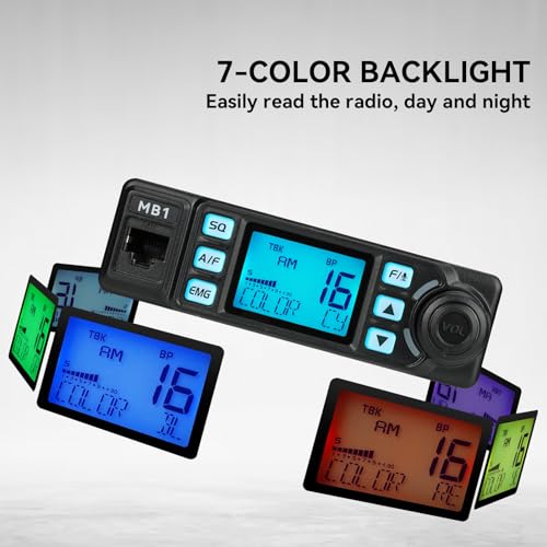 CB Radio Kit with Magnetic Mount Antenna for Truck - AM/FM Mini CB Radio with Noise Reduction