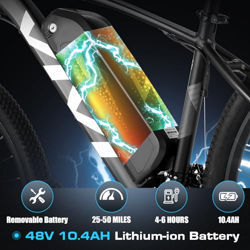 Vivi Grey Pro Electric Mountain Bike 27.5" 500W Shock Absorption, Removable Battery, UL2849