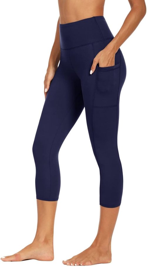 GAYHAY High Waisted Capri Leggings - Soft Slim Yoga Pants for Women | Ideal for Running & Cycling