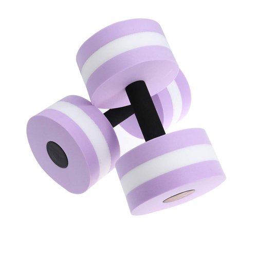 SEWACC Aquatic Exercise Dumbbells 2Pcs Water Dumbells Foam Water Weights Aquatic Fitness Equipment for Water Aerobics (Purple)