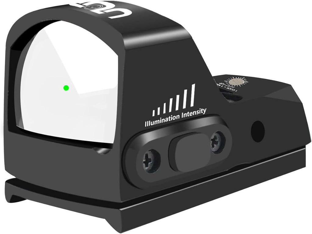 UUQ Mini Reflex Red/Green Dot Sight - 2MOA Precision with 7 Brightness Levels | Fits RMR & 20mm Picatinny Rail