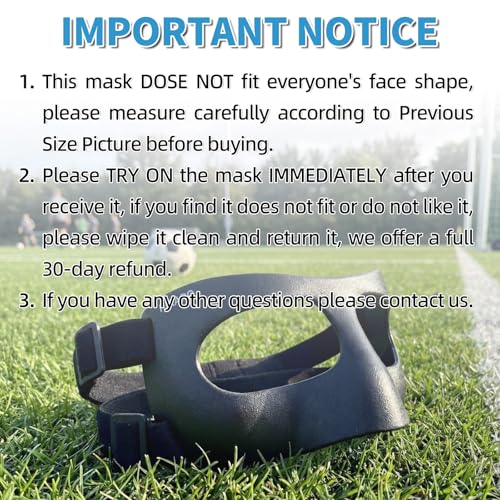 Matte Nose Guard Shield - Protective Sports Mask for Basketball, Soccer, Volleyball