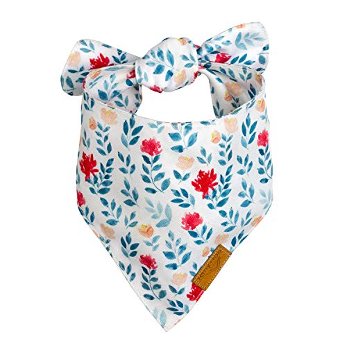 Large Dog Bandanas 4 Pack - Floral Summer Pet Accessories, Adjustable Fit