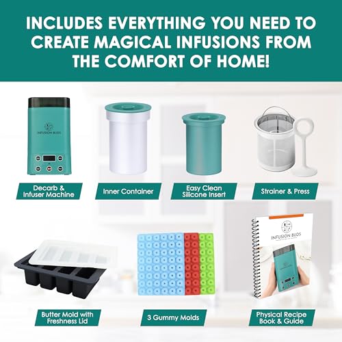 Herb Decarboxylator and Infuser - 2-in-1 Butter & Gummy Maker, Green
