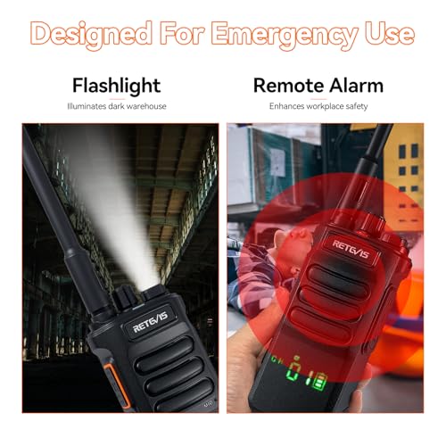2-Way Radio Long Range with Hidden Screen for Warehouse - 4 Pack
