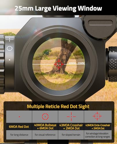 CVLIFE - Multi-Reticle 6 & 43 MOA Auto Brightness & Motion Awake