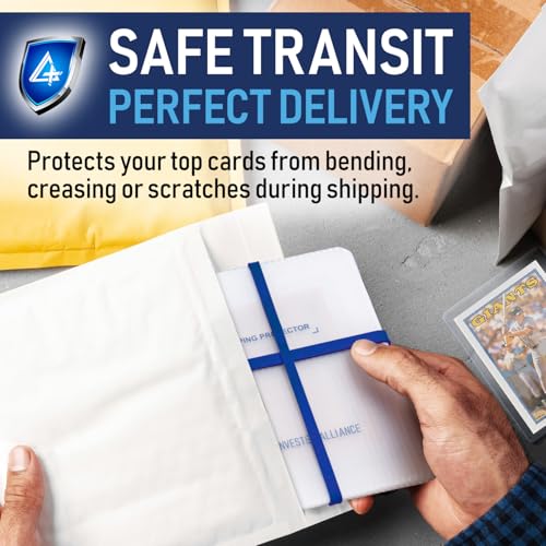 3.5X4.5 Inch Trading Card Shipping Protectors Pack of 20 with Rubber Bands - Fits Graded & Raw Cards