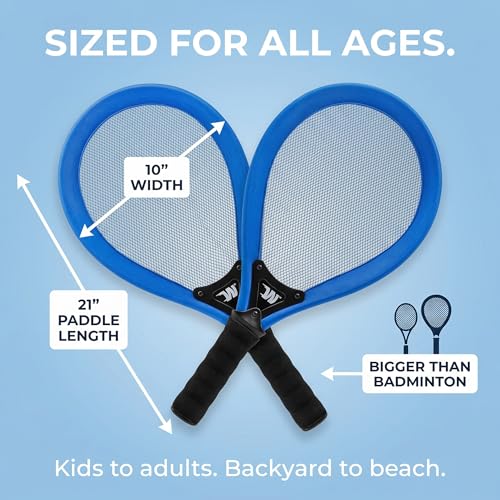 Large Outdoor Badminton Game Set - No Net Needed, Family Fun Racket Sport