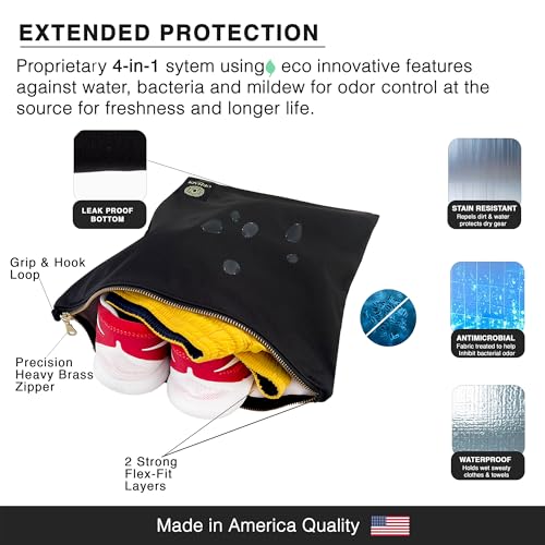 Waterproof Gym Clothes Bag with Odor Control and Bacteria Resistance
