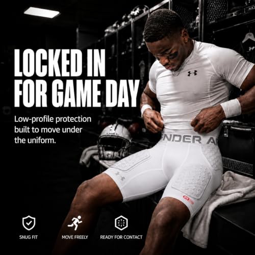 Under Armour Gameday 5-Pad Football Girdle for Men - White / Medium