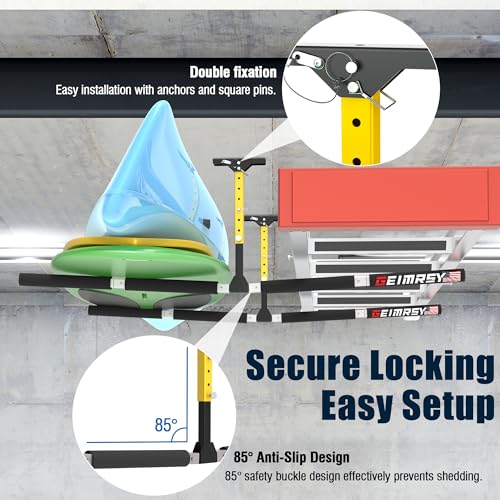 GanFindX Adjustable Ceiling Kayak Storage Rack for Garage & Watercraft