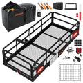XXLarge 66x30x14 Inch High Rail Trailer Hitch Cargo Carrier with Waterproof Bag & Lights