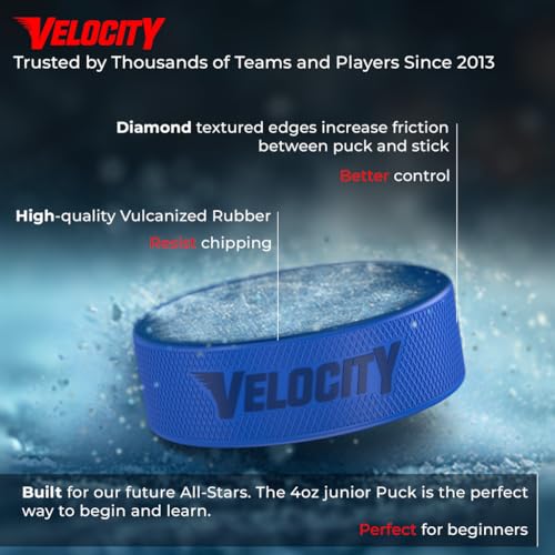 Blue 50 Pack Junior Lightweight Hockey Pucks for Youth Training