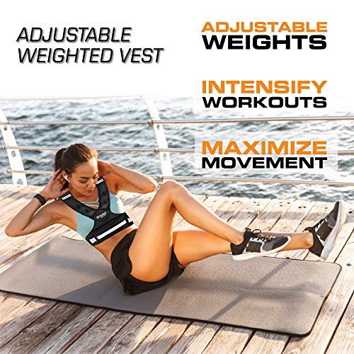 Weighted Vest 20-32lbs Adjustable Body Weight Vest for Men Women Kids - 6x 2lb Weights