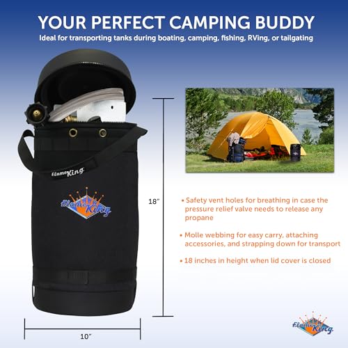 Propane Tank Carrying Case 10X18 Inches for 10LB Gas Bottles Camping Outdoor