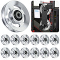 BESTEEL 12pcs 90mm Aluminum Pulley Wheel for Gym Equipment - Silent, Heavy Duty, Home & Commercial Use