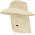 Sun Hats | UPF 50+ Protection Safari Hat for Men & Women - Wide Brim Fishing Hat with Neck Flap