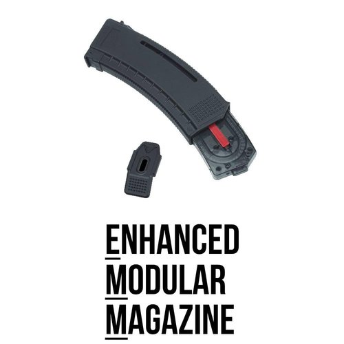 ARCTURUS TACTICAL Variable-Cap Airsoft AKM/AK74/AK12 Series Polymer 30/130 Round Transparent Window High Speed Mid-Cap Airsoft Magazine