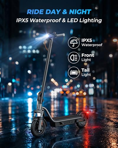 AOTOS M1 Electric Scooter Orange - 20 MPH, 28 Miles Range, Dual Suspension