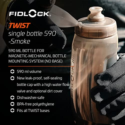 Fidlock Twist 590ml Bike Water Bottle - Smoke / 20oz Hydration