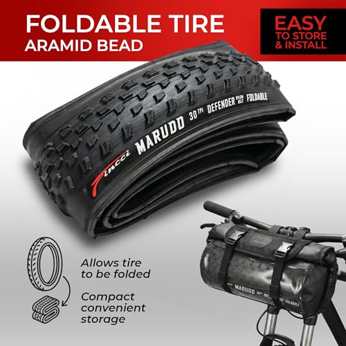 Fincci 29x2.10 Mountain Bike Tire & Tube Set - Black, Foldable, 52-622
