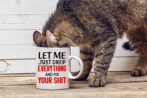Funny Sarcastic Coffee Mug - Let Me Drop Everything And Start - 11oz