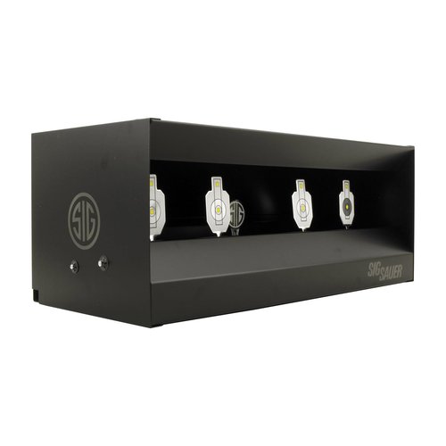 Sig Sauer Quad Shooting Gallery Target | Powder-Coated Steel Construction | for Use with Lead Airgun Pellet and Lead Shot