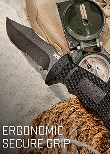 SOG Fixed Blade Knife with Sheath - SEAL Pup Tactical Survival & Hunting Knife, 4.75 Inch Blade, Nylon Sheath - Variation: SEAL Pup Nylon Sheath