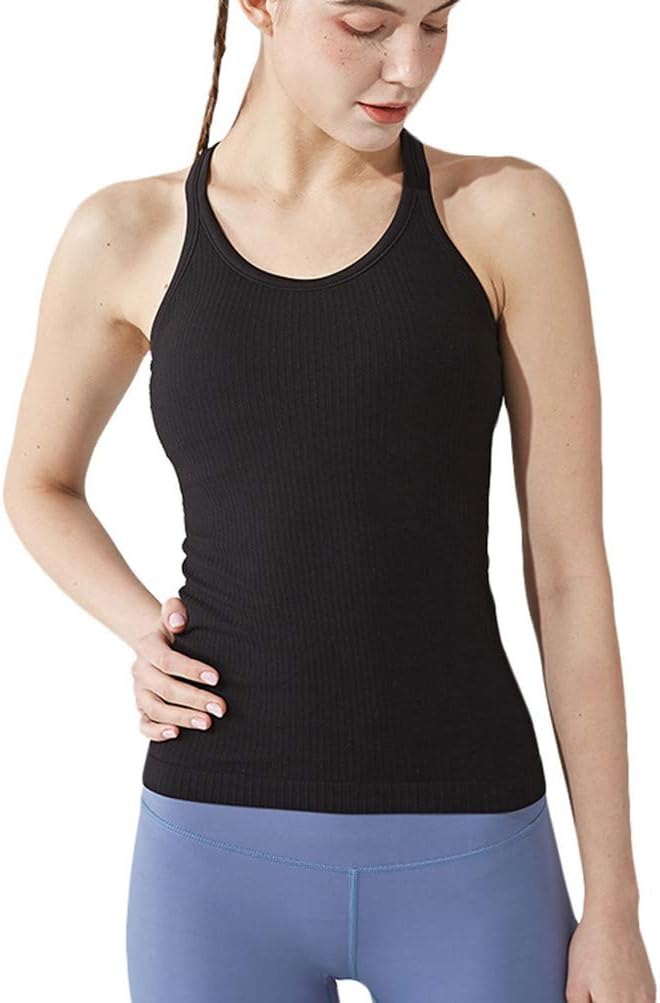 Sphinx Cat Yoga Racerback Tank Top - Women's Built-In Bra Fitness Shirt | Comfortable & Stylish
