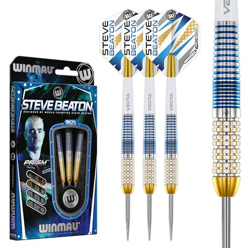 24g Steel Tip Darts Set - Steve Beaton Legacy Edition Tungsten, Flights & Shafts