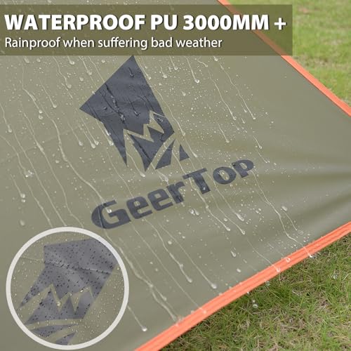 GEERTOP Lunar Green Car Side Awning 19 x 11 ft Waterproof Camping Shelter